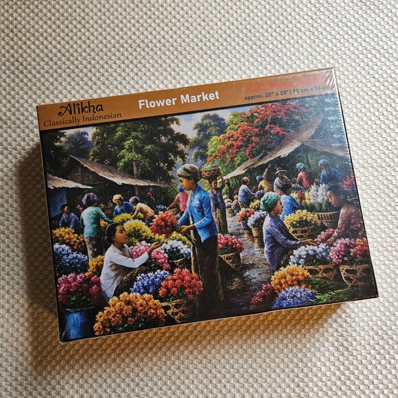 Alikha - Flower Market Clasically Indonesian 1000 Piece‎ Puzzle - Sealed - Picture 1 of 5